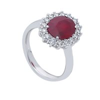 Anello Babila Milano Donna Luxury  in Oro bianco Rubino 2.70 Ct 280124 - 280124